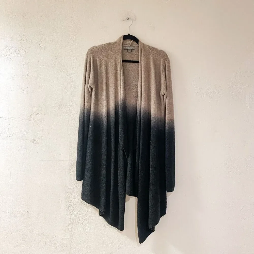 Barefoot Dreams Calypso CozyChicLite Ombré Cardigan in Beige Black Medium